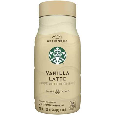 Starbucks Iced Vanilla Latte Chilled Espresso Coffee Bottle 40 Fl Oz