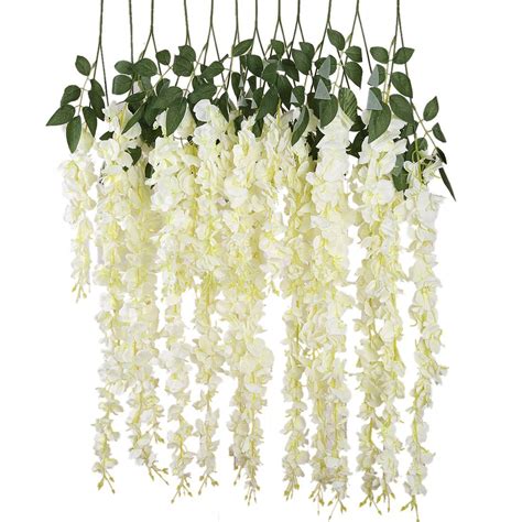 5 decorative vines 2m, artificial vines, artificial ivy garland, hanging vines, wedding venue decoration, garden party decor, boho wedding. New Artificial Silk Wisteria Vine Ratta Silk Hanging ...
