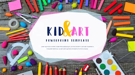 Kid And Art Powerpoint Templates For Presentation