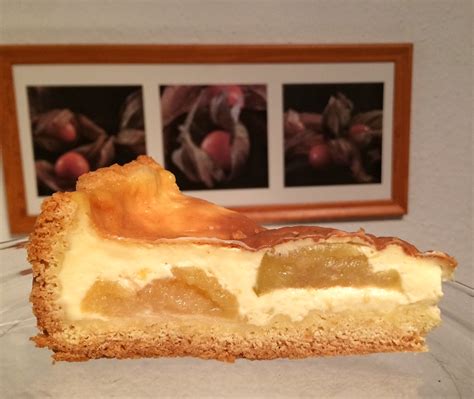 Versunkener Apfelkuchen mit Vanillepudding Schmeck den Süden