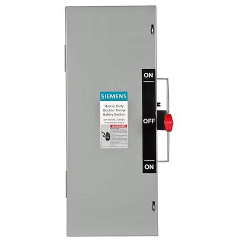 Siemens Double Throw 30 Amp 600 Volt 3 Pole Indoor Non Fusible Safety