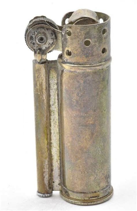 Antique World War Ii Dunhill Sterling Silver Trench Lighter Original