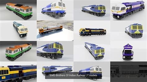 Emd Brothers Of Indian Railway 3d Model Collection Cgtrader