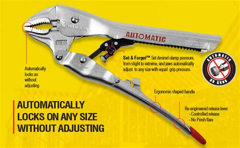 A wide variety of vice grip locking pliers options are available to you, such as material, jaw surface, and application. C.H. Hanson's Automatic Adjustable Locking Pliers - A ...