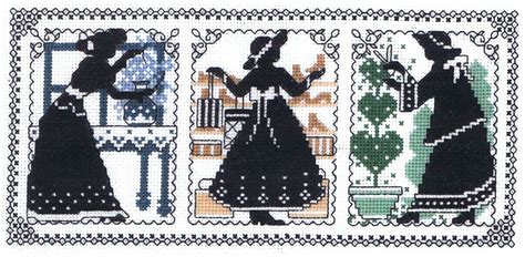 Free cross stitch pattern.com features over 200 patterns divided in different categories, from simple baby patterns, to difficult classic paintings that. Victorian Silhouettes - cross stitch pattern by Imaginating