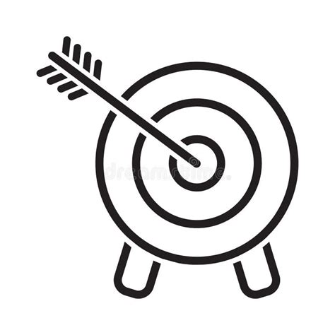 Target Icon Arrow Hitting A Target Business Concept Vector