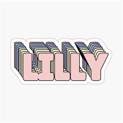 Lilly Name Sticker For Sale By Ashleymanheim Redbubble
