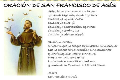 4oct La Oración De San Francisco De Asís Oración Simple U Oración