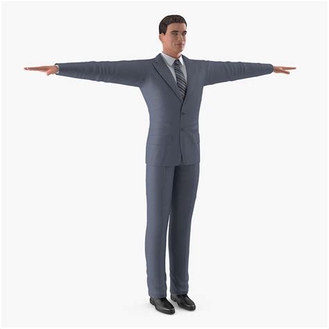 Man In Business Suit T Pose 3d Model 149 Blend 3ds Fbx Ma Obj