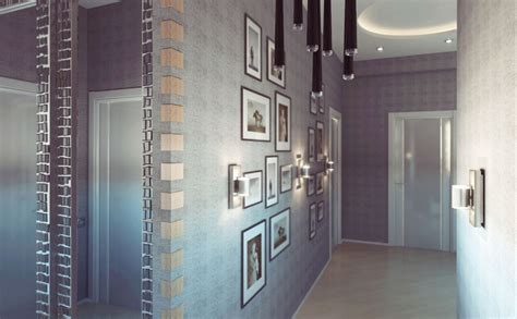 Many apartments come with a connection for a ceiling. Modern Hallway Apartment Design with Ceiling Lights ...