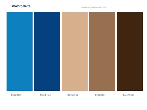 Dark Blue And Brown Color Palette Denim Congress Blue Tan Leather