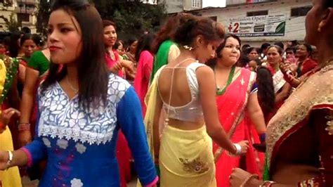 amazing beautiful nepali dance on teej song youtube