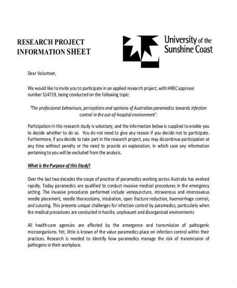 Project Information Sheet