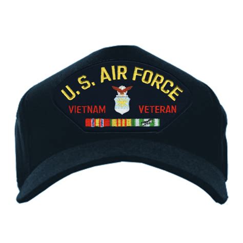 Us Air Force Vietnam Veteran Cap With Logo And Ribbons Made In Usa