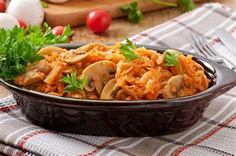 Тушеная капуста для диеты 5 Тушеная капуста с фасолью и грибами: добавки просят все без исключени Тушеная капуста с фасолью и грибами: добавки просят все без исключени Тушеная капуста для диеты 5