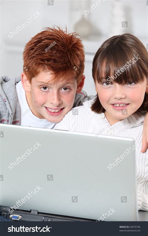 Young Boy Girl Home Laptop Stock Photo 62079736 Shutterstock