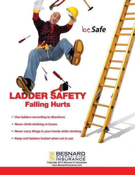 Ladder Safety Poster Besnard Safety