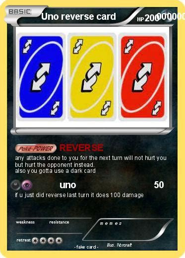 Pokémon Uno Reverse Card 0000000 0000000 Reverse My Pokemon Card