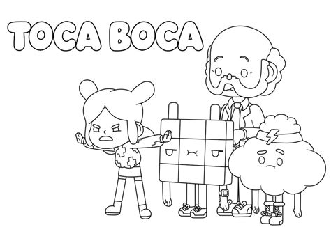 Adorable Toca Life World Coloring Page - Free Printable Coloring Pages