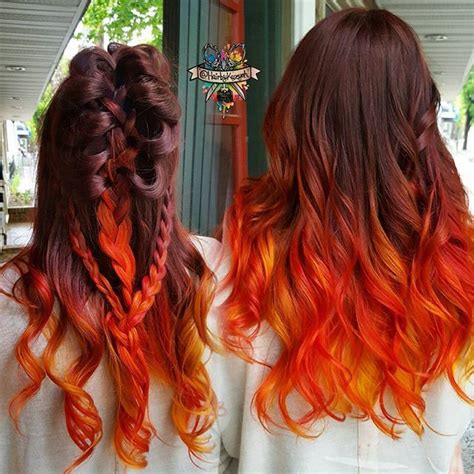 592 Best Fire Red Orange Ombre Hair Images On Pinterest