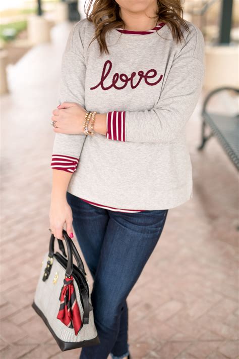 Casual Valentines Day Outfit Loft Kelsie Kristine Kasual