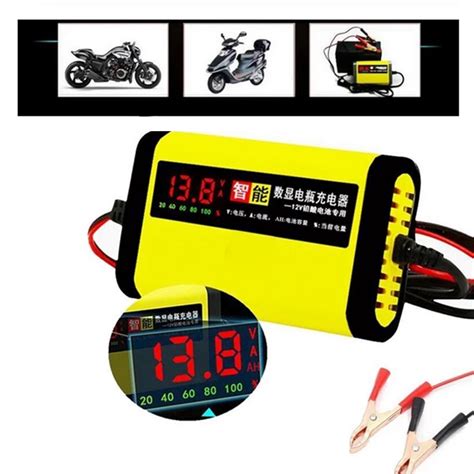 Car Battery Charger Led Display Short Circuit Protection Useu Plug For
