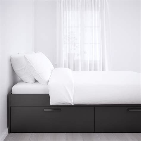 2 monaten ein neues bett bei ikea gekauft. BRIMNES Seng med skuffer - svart, Luröy - IKEA