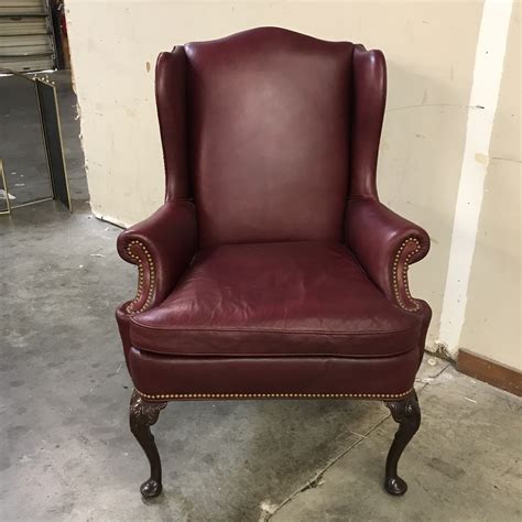 Leather Wingback Chair With Nailhead Trim Leather Wingback Chair Wingback Chair Chair