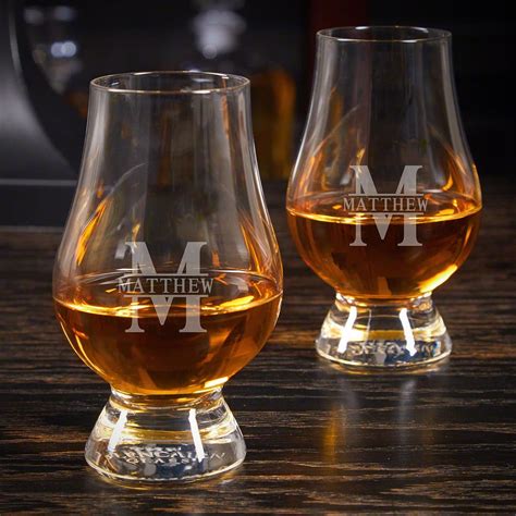 Oakmont Engraved Glencairn Glasses Pair Whiskey Lover Ts Whiskey Whiskey Decanter