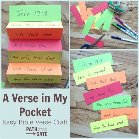 A Verse In My Pocket Bible Verse Craft Artofit