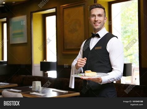 Handsome Young Waiter Image And Photo Free Trial Bigstock