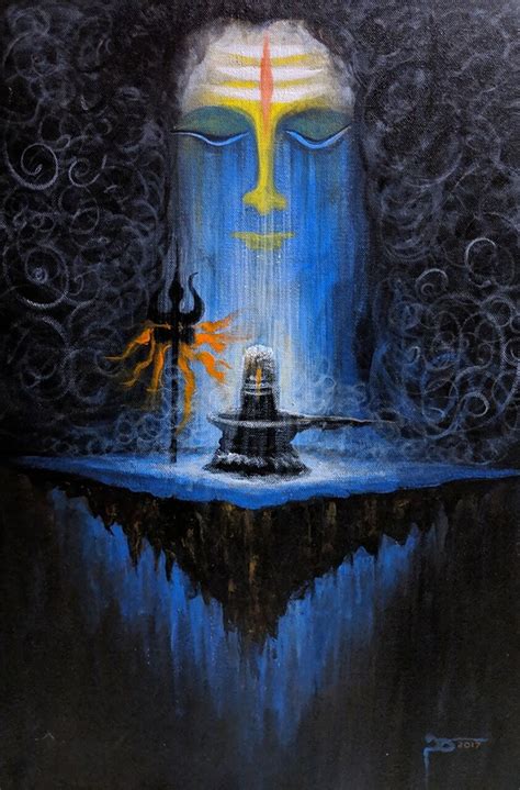 Buy Lord Shiva Handmade Painting by RAMAKRISHNA NIMMARAJU ... Mega art hub of art galleries in india to buy paintings online;