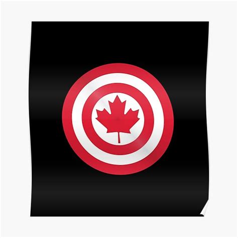 Captain Canada Shield New Super Hero Poster By Xerose Redbubble
