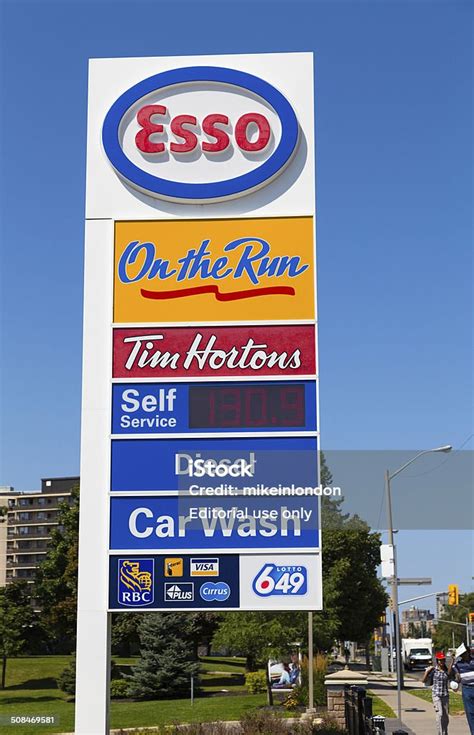 Esso Gas Sign Stock Photo Download Image Now Gas Station Billboard