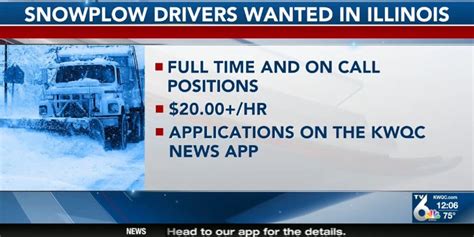 Illinois Dot Looking For Snowplow Drivers For Winter Season