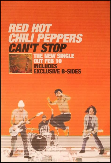 Red Hot Chili Peppers Poster Can T Stop Original Etsy