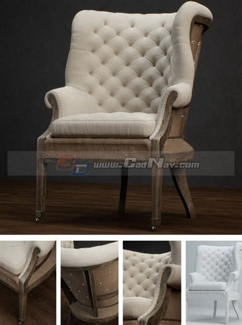 antique furniture living room sofa chair  model dmax