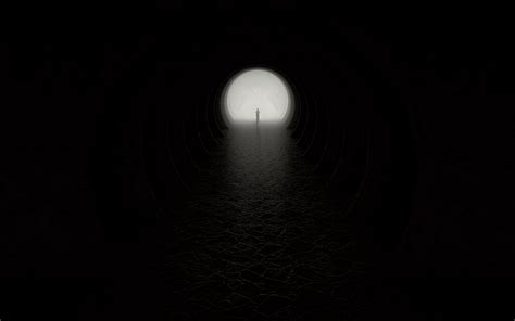 Download Wallpaper 2560x1600 Cave Silhouette Darkness Circle Exit