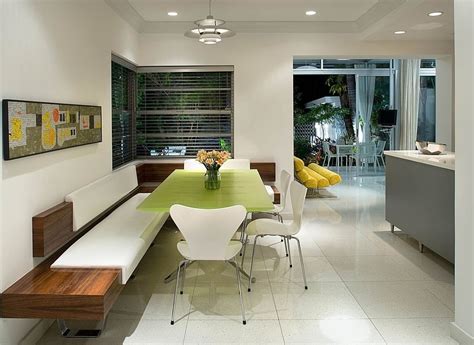 Build a banquette bench to fit more people around the table in less space. Built-In seating idea | Balmoral Construction