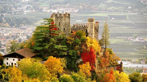 Wallpaper Italy Castle City Fall Trees 1920x1200 Hd Picture Image
