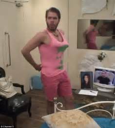Celebrity Big Brothers Perez Hilton Pretends To Have Breasts With Two Apples Daily Mail Online