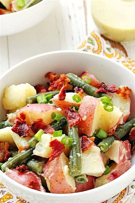 Green Bean And Potato Salad With Bacon Crunchy Creamy Sweet