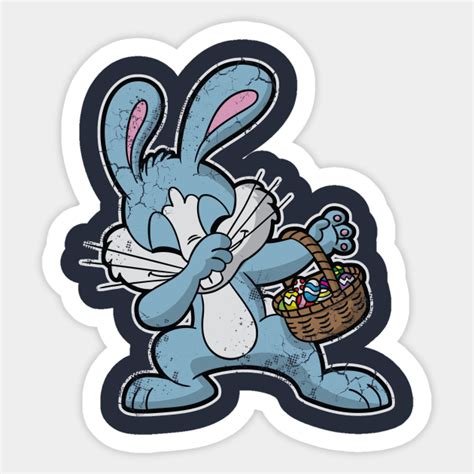 Dabbing Easter Bunny Dab Easter Bunny Sticker Teepublic