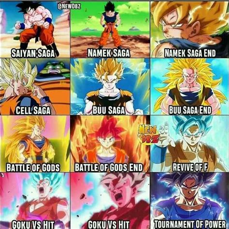 Gokus Kakarot All Transformations Anime Dragon Ball Super Dragon