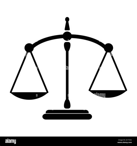 Justice Scale Balance Old And Ancient Black And White Illustration