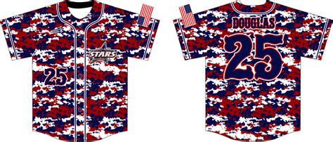 Mid Mo Stars Custom Camo Baseball Jerseys