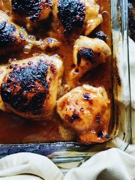3 Ingredient Russian Apricot Chicken Thighs Standing In The Kitchen
