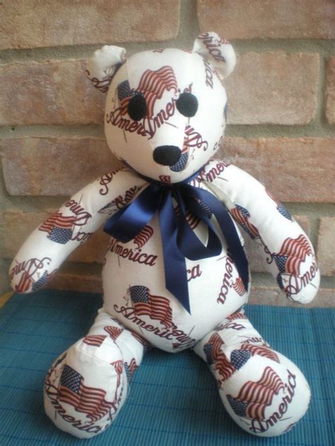 Us Flag Bear Handmade Patriotic Bear Custom Order Available Etsy