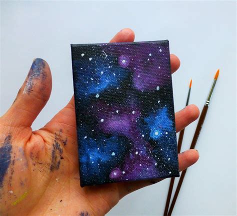 Galaxy Canvas Mini Painting Fridge Magnet Magnet Art