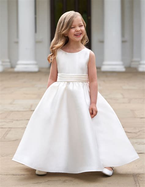 tabitha an adorable mikado flowergirl dress with a bow wed2b